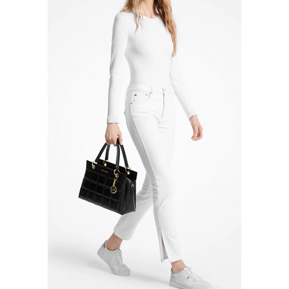 Michael Kors Susan Medium Quilted Leather Tote Bag‎ Pale Pink